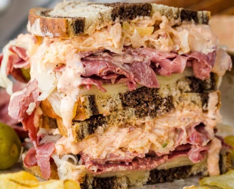 Homemade Classic Reuben Sandwich Recipe Russian Dressing