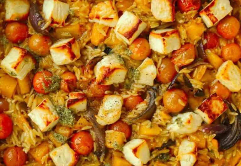 Halloumi & Butternut Squash Orzo Bake Recipe